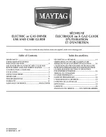 Maytag W10096990A Use & Care Manual preview