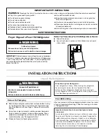 Preview for 2 page of Maytag W10175444A User Instructions