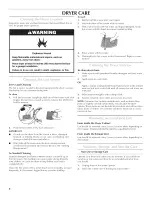 Preview for 8 page of Maytag W10240878A Use & Care Manual