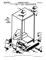 Preview for 1 page of Maytag W10244762 Cabinet Parts