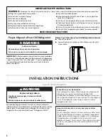 Preview for 2 page of Maytag W10321482A User Instructions