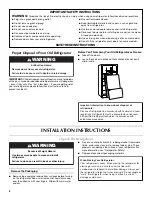 Preview for 2 page of Maytag W10366207A User Instructions