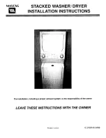 Preview for 1 page of Maytag Washer/Dryer Installation Instructions Manual