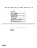 Maytag WED88HEAC0 Installation Instructions Manual preview