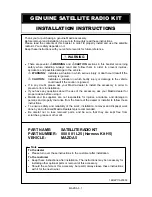 Предварительный просмотр 1 страницы Mazda 0000 81 L25 Installation Instructions Manual