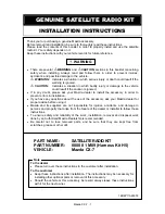 Mazda 0000 81 M09 Installation Instructions Manual preview