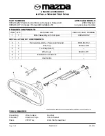 Предварительный просмотр 1 страницы Mazda 0000-8C-Z02 Installation Instructions Manual