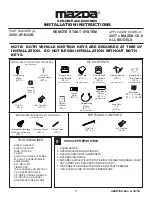 Mazda 0000-8F-N02B Installation Instructions Manual preview