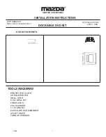 Preview for 1 page of Mazda 0000-8F-N11 Installation Instructions Manual