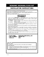 Preview for 2 page of Mazda 0000-8F-N11 Installation Instructions Manual