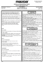 Предварительный просмотр 1 страницы Mazda 0000-8L-L2 Installation Instructions