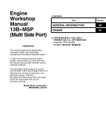 Preview for 1 page of Mazda 13B-MSP Workshop Manual