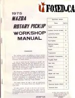 Предварительный просмотр 2 страницы Mazda 1975 Rotary Pickup Workshop Manual