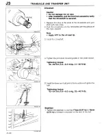 Предварительный просмотр 166 страницы Mazda 1990 323 Workshop Manual Supplement