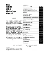 Предварительный просмотр 1 страницы Mazda 1990 MX-5 Workshop Manual