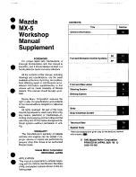 Предварительный просмотр 2 страницы Mazda 1995 MX-5 Workshop Manual Supplement