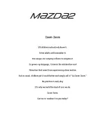 Предварительный просмотр 2 страницы Mazda 2 2015 Owner'S Manual