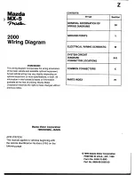 Предварительный просмотр 2 страницы Mazda 2000 Miata MX-5 Wiring Diagram