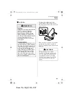 Предварительный просмотр 11 страницы Mazda 2002 Mazda MX-5 Owner'S Manual