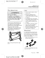 Предварительный просмотр 261 страницы Mazda 2005 323 Owner'S Manual