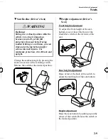 Предварительный просмотр 21 страницы Mazda 2005 MPV Owner'S Manual