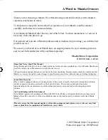 Предварительный просмотр 3 страницы Mazda 2006 3 Owner'S Manual