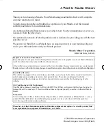 Предварительный просмотр 3 страницы Mazda 2009 Mazda3 4-Door Owner'S Manual