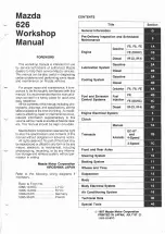 Предварительный просмотр 5 страницы Mazda 626 1987 Workshop Manual