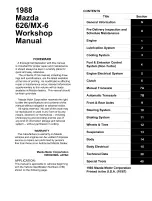 Предварительный просмотр 2 страницы Mazda 626 MX-6 Workshop Manual