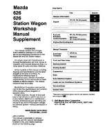 Предварительный просмотр 3 страницы Mazda 626 Station Wagon Workshop Manual