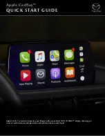 Предварительный просмотр 1 страницы Mazda Apple CarPlay Quick Start Manual