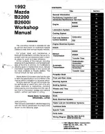 Предварительный просмотр 1 страницы Mazda B2200 1992 Workshop Manual