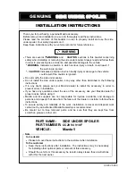 Предварительный просмотр 1 страницы Mazda CC29 V4 910F Installation Instructions Manual