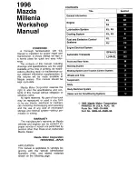 Предварительный просмотр 3 страницы Mazda Millenia 1996 Workshop Manual