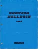 Предварительный просмотр 1 страницы Mazda RX-7 1985 Service Bulletin