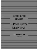 Mazda Satellite Radio Tribute Owner'S Manual preview