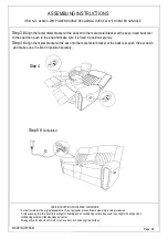 Предварительный просмотр 2 страницы MAZIN FURNITURE 9204CC-2PW Assembling Instructions