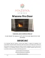 Предварительный просмотр 1 страницы Mazona Stoves Fire Door Operation And Installation Manual