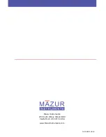 Preview for 8 page of Mazur Instruments PRM-8000 Quick Start Manual