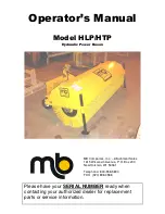 MB Companies HLP Operator'S Manual preview