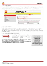 Preview for 132 page of MB Connect Line mbNET MDH 810 Manual