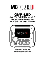 MB QUART GMR-LED Operator'S Manual предпросмотр