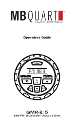 MB QUART MB QUART GMR-2.5 Operator'S Manual preview