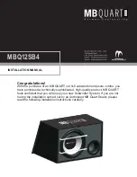 MB QUART MBQ12SB4 Installation Manual preview