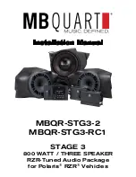 Preview for 1 page of MB QUART MBQR-STG3-2 Installation Manual