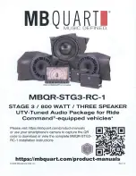 Preview for 33 page of MB QUART MBQR-STG3-2 Installation Manual