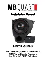 MB QUART MBQR-SUB-2 Installation Manual preview