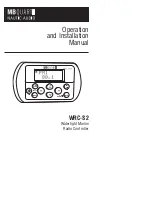 Предварительный просмотр 1 страницы MB QUART Nautic Audio WRC-S2 Operation And Installation Manual