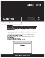 Preview for 1 page of MB QUART NAUTIC NA180.2 Installation Manual