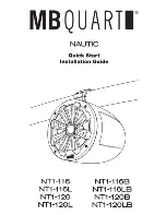 Предварительный просмотр 1 страницы MB QUART NAUTIC NT1-116 Quick Start Installation Manual